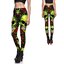 Zľava Dámske elastické legíny Skulls And Roses Green