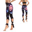 Kiárusítás Fittnes leggings kötéssel Galaktikus virág