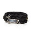 Zľava Paracord survival náramok Korytnačka čierny s nastaviteľným zapínaním