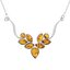 Ajándék tipp Ezüst nyaklánc borostyánnal Arany levelek