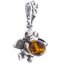Zľava Strieborný prívesok s jantárom Anjelik