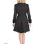 Obrázok produktu Čierny dámsky asymetrický kabát so zipsom