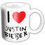 Tip na darček Keramický hrnček Justin Bieber I Love JB 