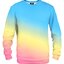 Pre dokonalý a originálny outfit Mikina bez kapucne Dúhové ombré