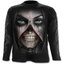 Foto Langarm T-Shirt Reißverschluss auf dem Gesicht 