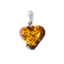 a tökéletes és egyedi ruházathoz Ezüst borostyán medál Szív