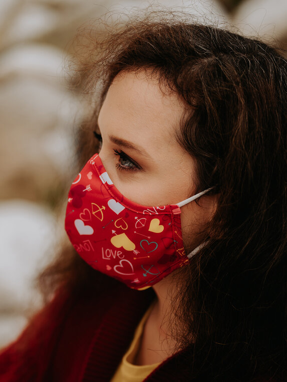 Antibacterial Face Mask Hearts (5) Antibacterial Face Mask Hearts (5)