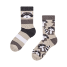 Vrolijke warme kindersokken Gelukkige wasbeer