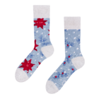 Vrolijke sokken Kerstrozen & sneeuw