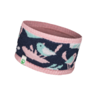 Vrolijke gebreide hoofdband voor dames Wintervogels