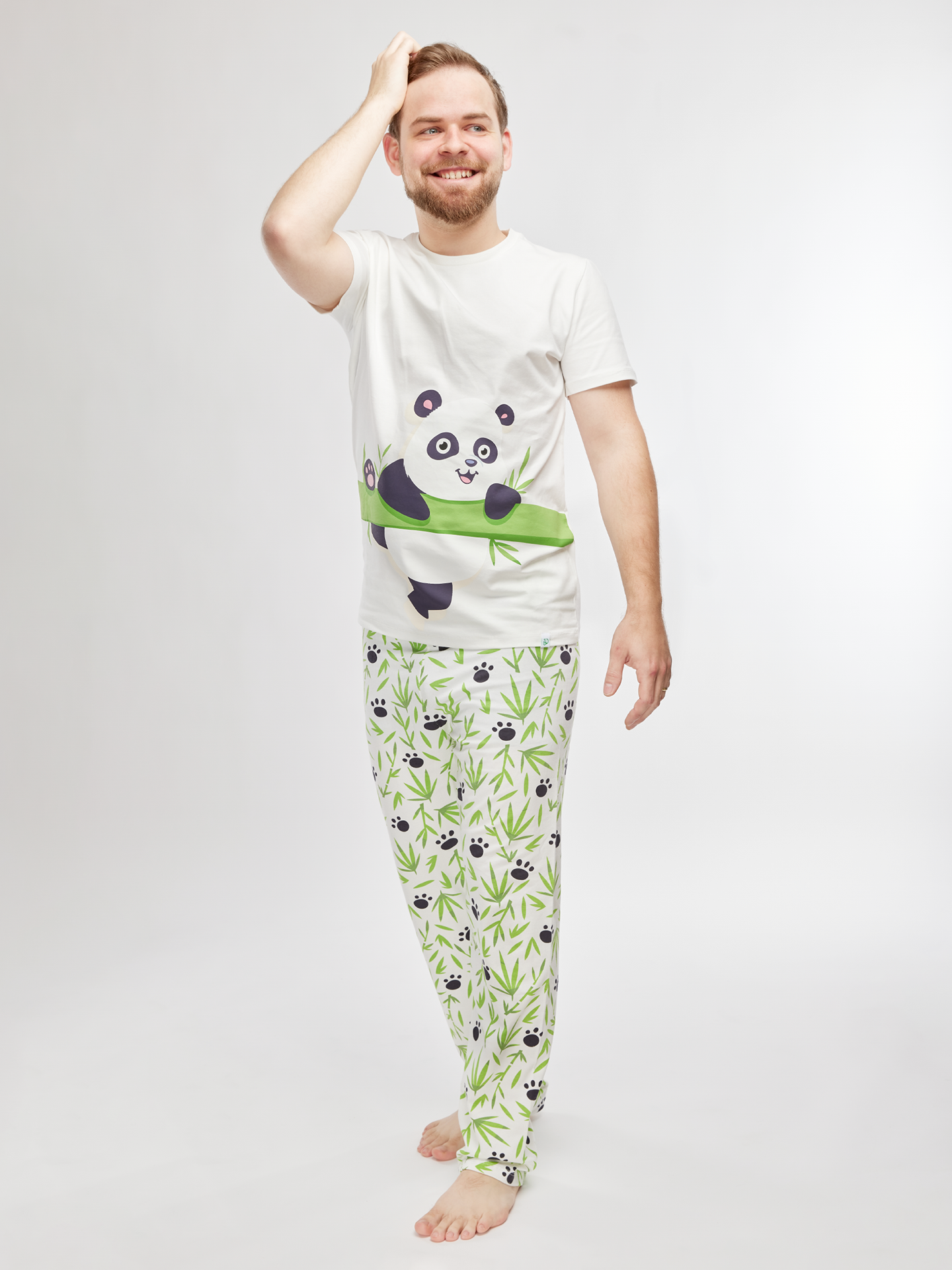 Billy Goat Onophoudelijk Christchurch Lustige Pyjamas für Männer Bambus-Panda | Dedoles