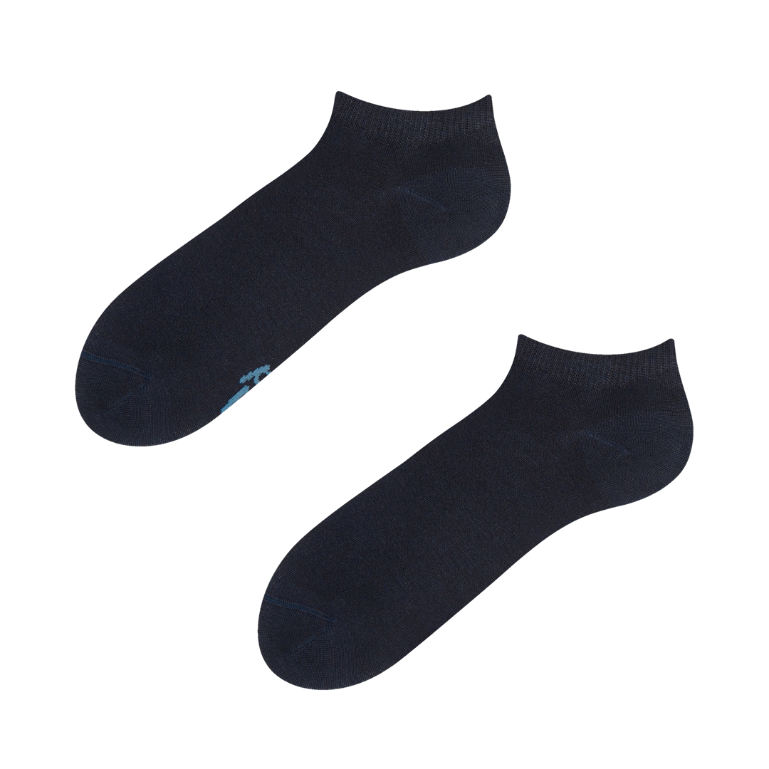 Navy Blue Bamboo Ankle Socks | Dedoles