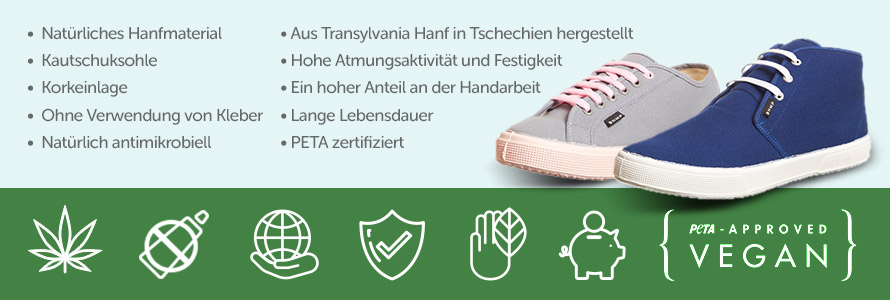 Vegane Hanf Turnschuhe